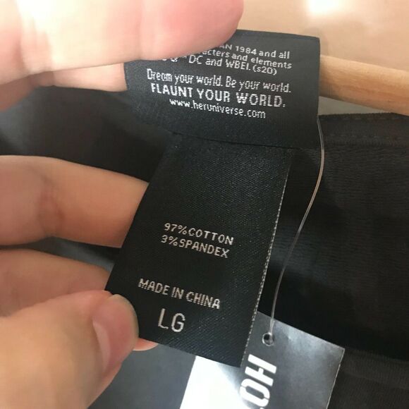 Her Universe NWT Wonder Woman WW84 Junior Large Gray Thick Lounge Crop Top Shirt - Picture 4 of 10